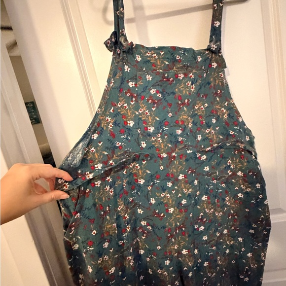Amazon Floral Teal Women's Overalls - Picture 4 of 6